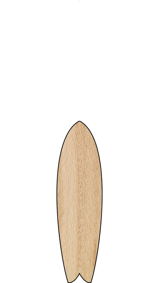 Sine Surf sustainable hollow wooden fish surfboard icon representation